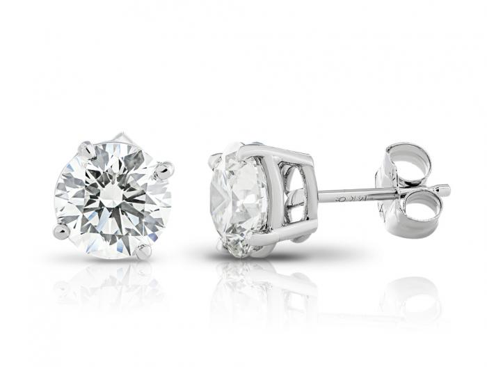 Laboratory Grown Diamond Stud Earrings - Image 2