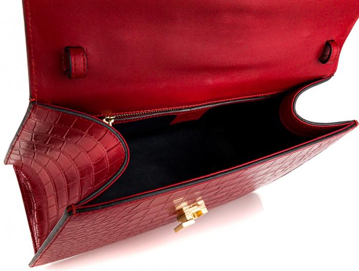 Gucci Sylvie Medium Alligator Bag - Image 5