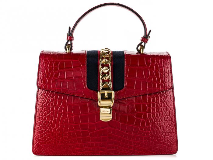 Gucci Sylvie Medium Alligator Bag