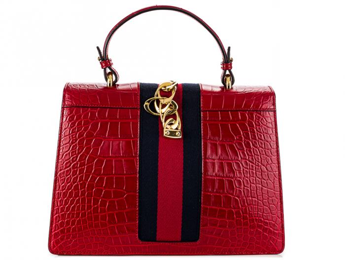 Gucci Sylvie Medium Alligator Bag - Image 7