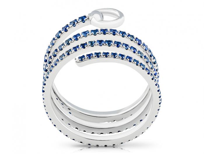 Gucci Flora Blue Sapphire Ring - Image 3