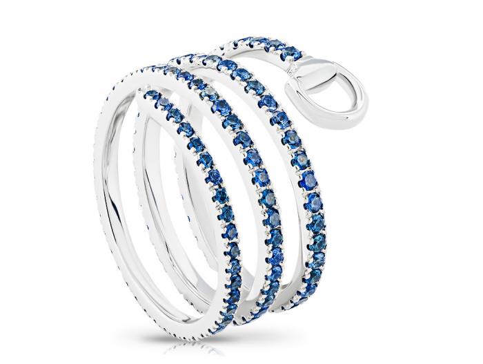 Gucci Flora Blue Sapphire Ring - Image 2