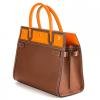 Burberry Tan and Orange Small Title Bag - Image 2