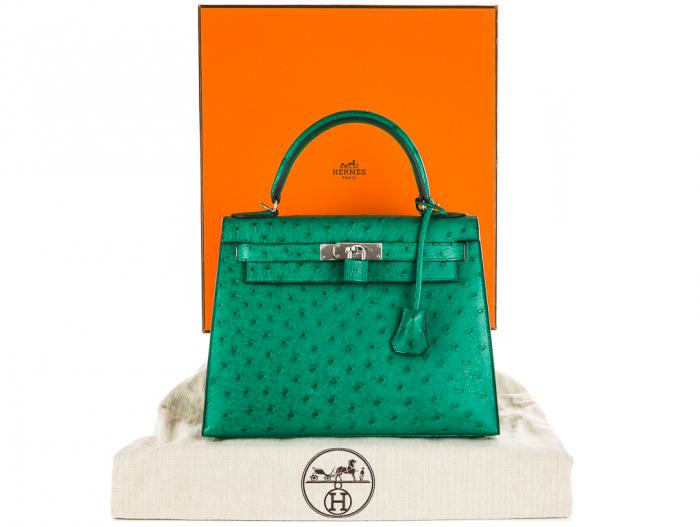 Hermes Kelly Sellier 28cm Ostrich Bag - Image 7