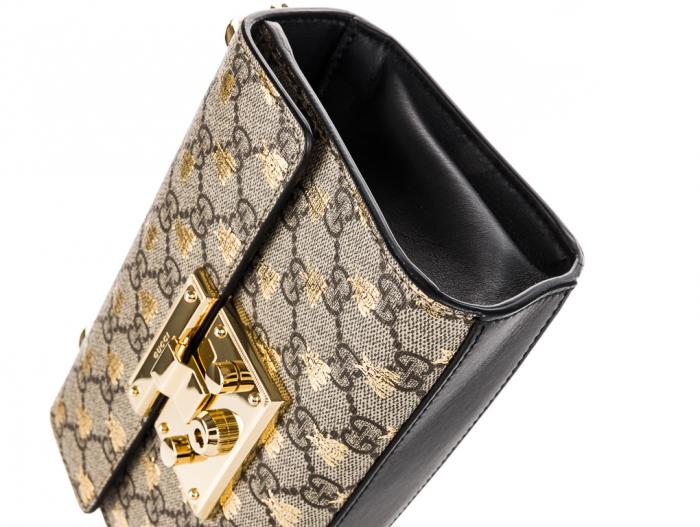 Gucci Padlock Small GG Bees Shoulder Bag - Image 3