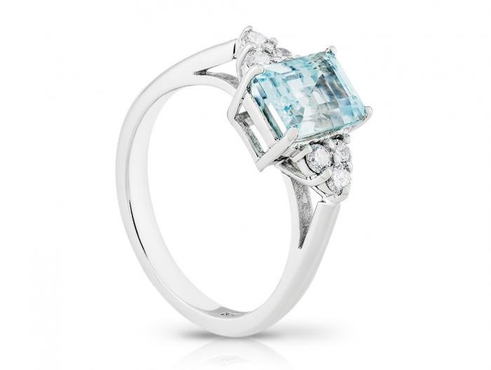Aquamarine & Diamond Ring - Image 2