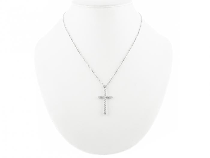 Cartier Diamond Cross Pendant on Chain - Image 4