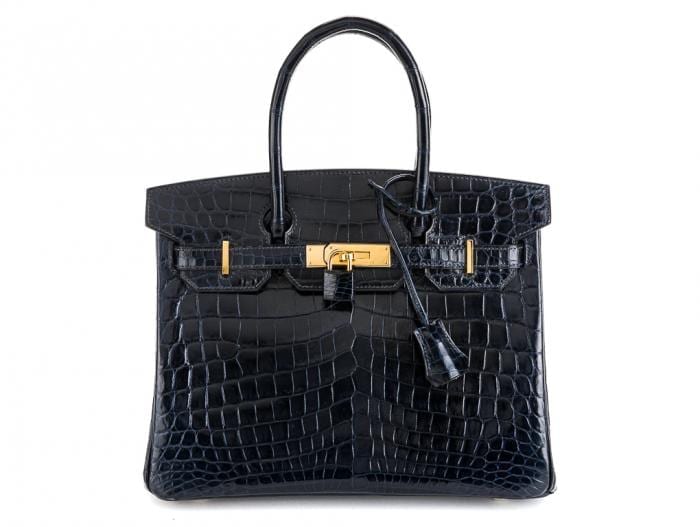Hermes Birkin 30cm Navy Crocodile Bag