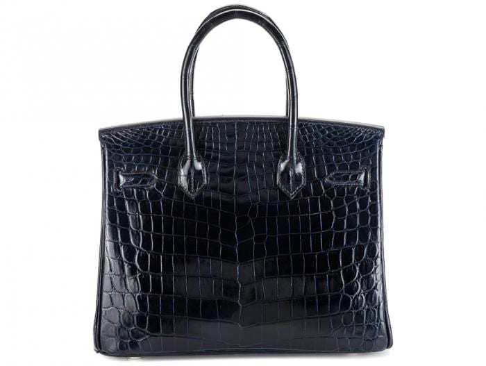 Hermes Birkin 30cm Navy Crocodile Bag - Image 7
