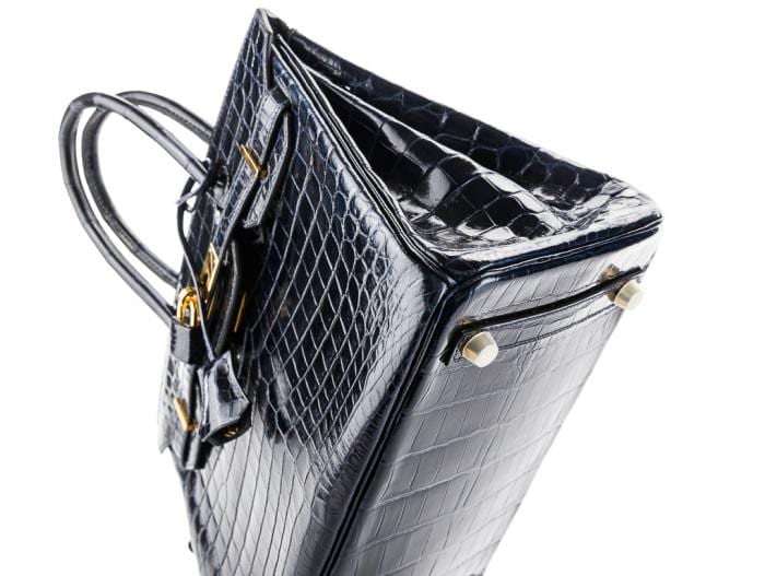 Hermes Birkin 30cm Navy Crocodile Bag - Image 3