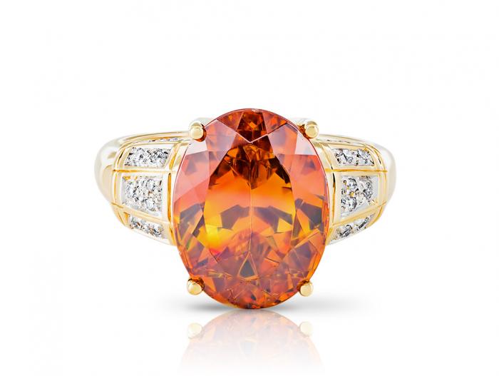 Citrine & Diamond Ring