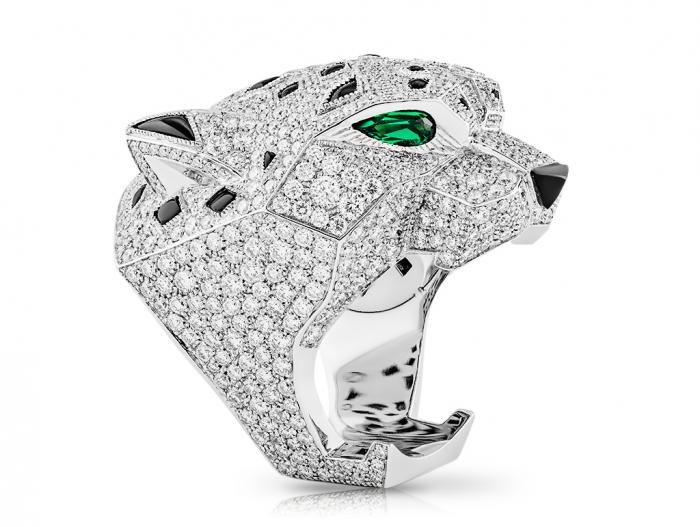 8.40ct Diamond Round Brilliant Cut Men's Panther Ring - Image 2