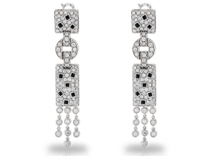 Onyx & Diamond Drop Earrings