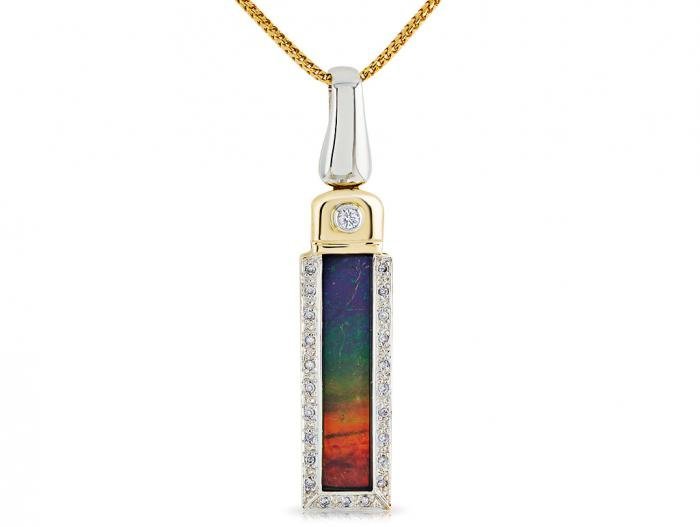 Ammolite & Diamond Set of Three - Image 3