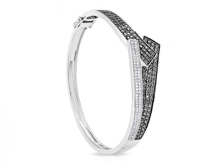 Black & White Diamond Bangle - Image 2