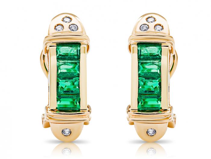 Emerald & Diamond Earrings