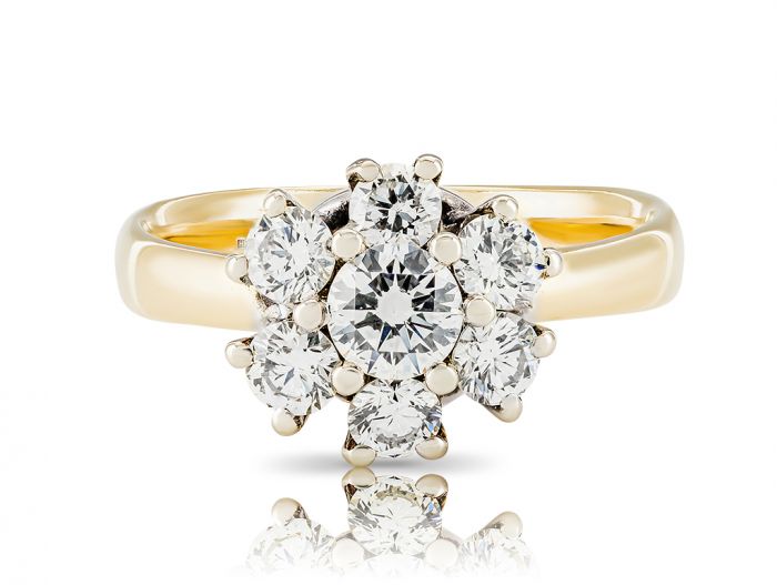 Diamond Flower Ring