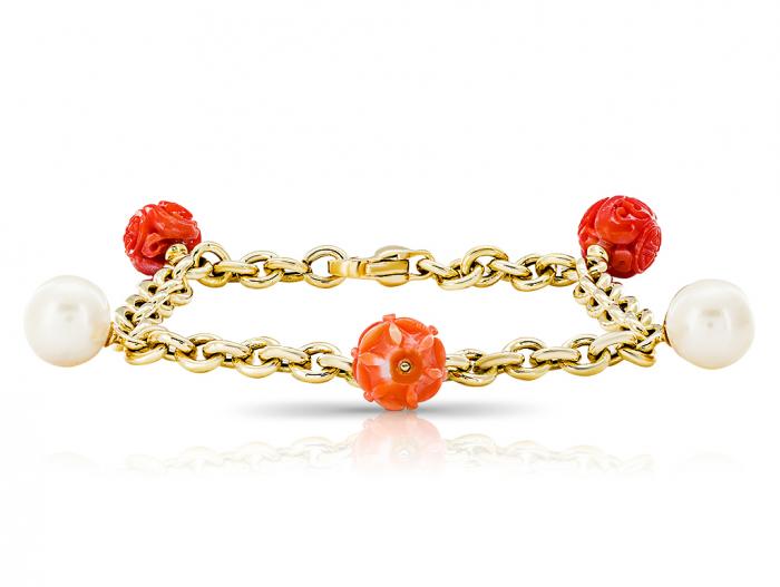 Pearl & Coral Bracelet