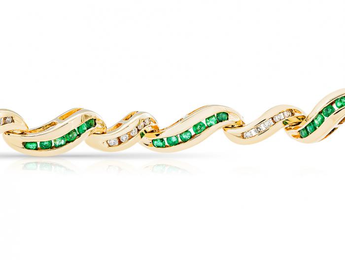Emerald & Diamond Bracelet - Image 2