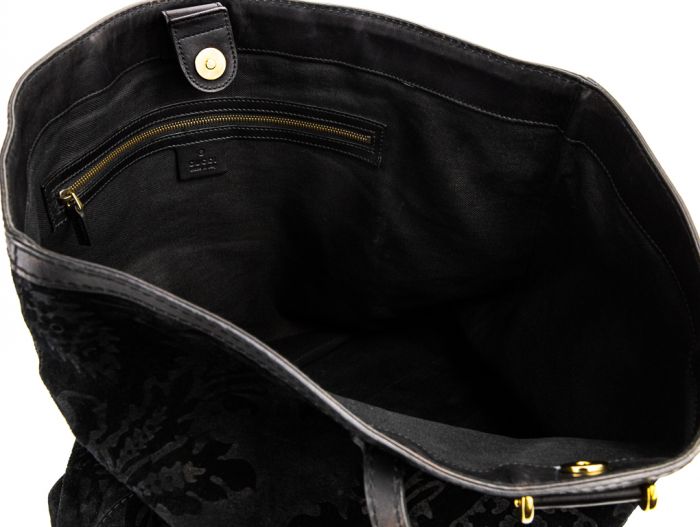 Gucci Brocade Leather Soft Stirrup Tote Bag - Image 5