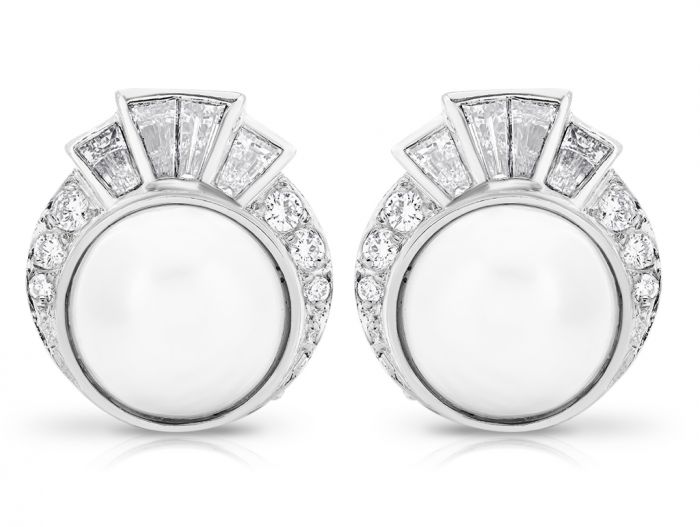 Pearl & Diamond Earrings