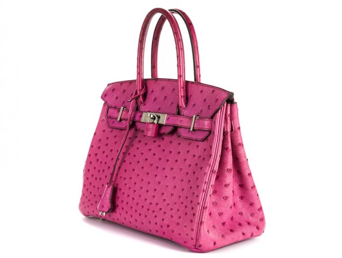 Hermès Rose Tyrien Ostrich Birkin 28cm - Image 3