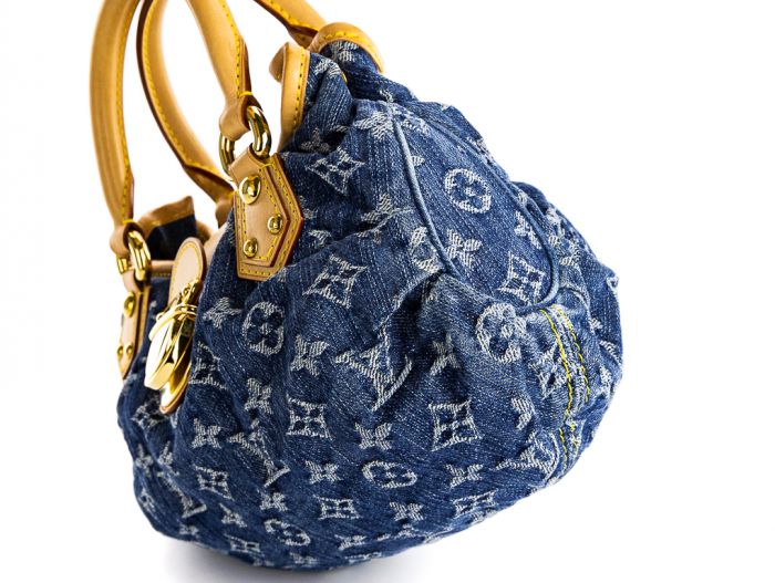 Louis Vuitton Denim Pleaty Bag - Image 4