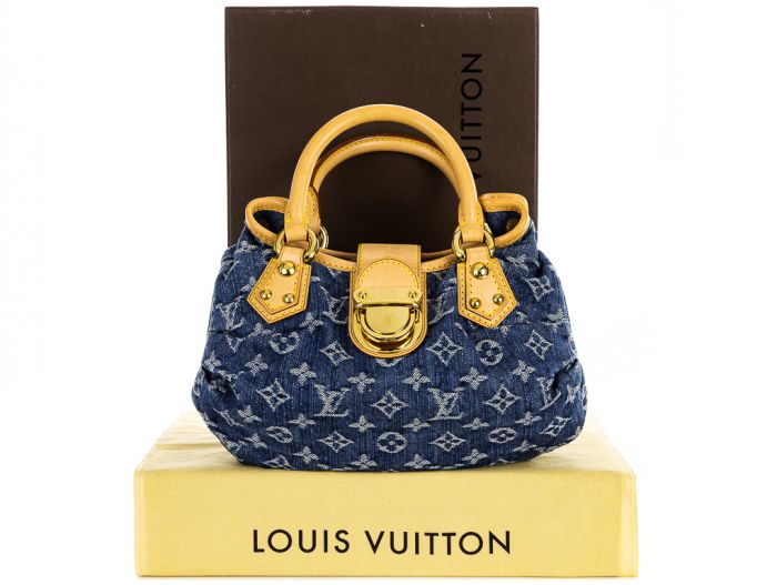 Louis Vuitton Denim Pleaty Bag - Image 6