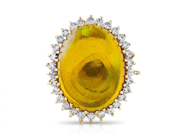 Opal & Diamond Ring