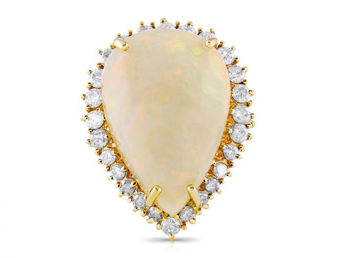 Opal & Diamond Ring