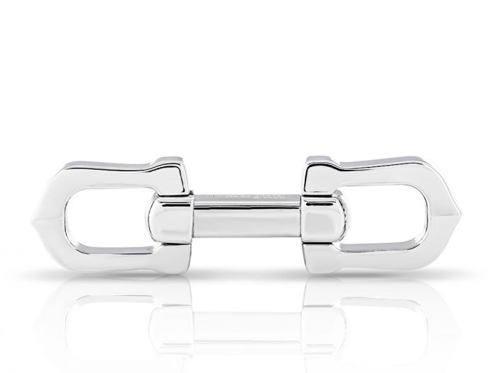 Cartier Elongated C Shape Silver Cufflinks - Image 2