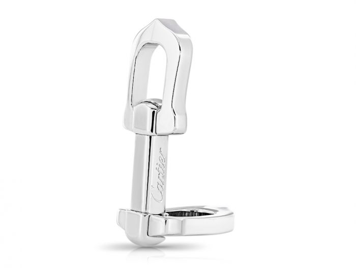 Cartier Elongated C Shape Silver Cufflinks - Image 3