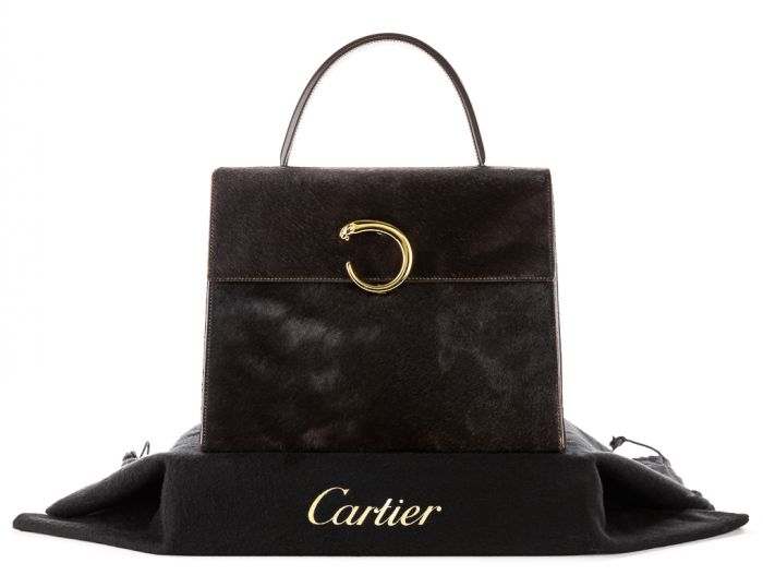 Cartier Pony Hair Small Top Handle Satchel Evening Bag - Image 6