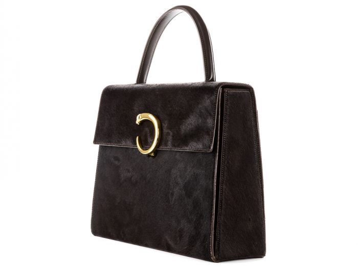Cartier Pony Hair Small Top Handle Satchel Evening Bag - Image 2