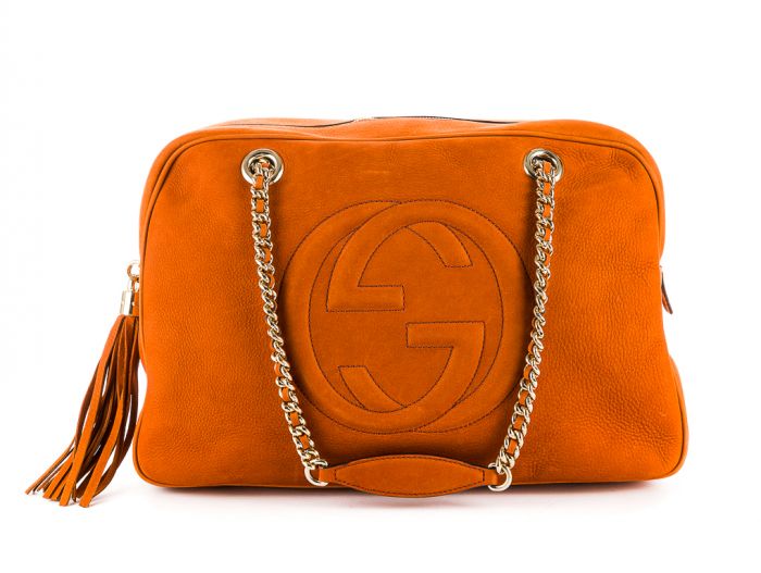 Gucci Soho Chain Suede Shoulder Bag