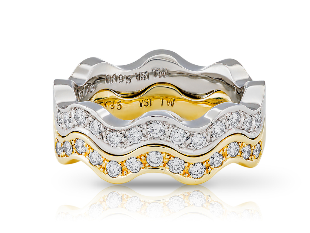 Set of Two Diamond Rings - Shop Prestige