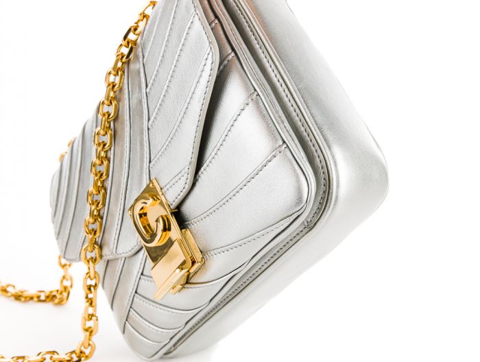 Céline C Silver Handbag - Image 2