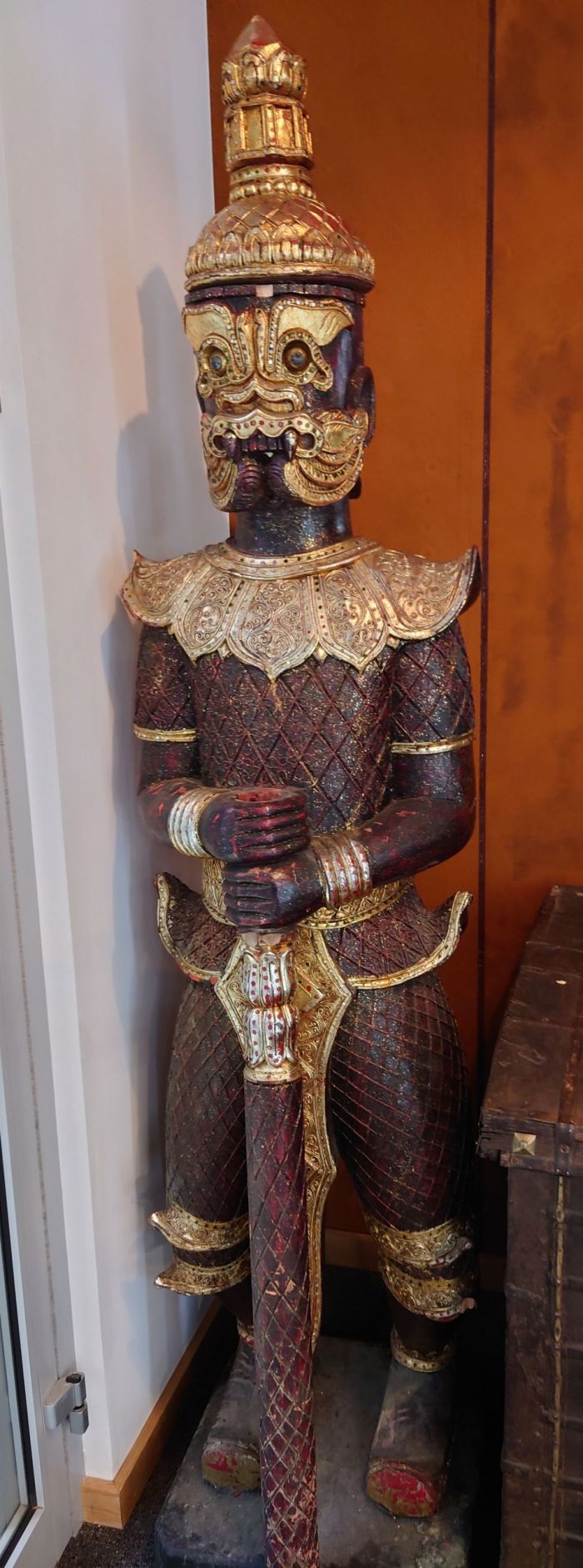 Pair of Two Large Guard Statues 