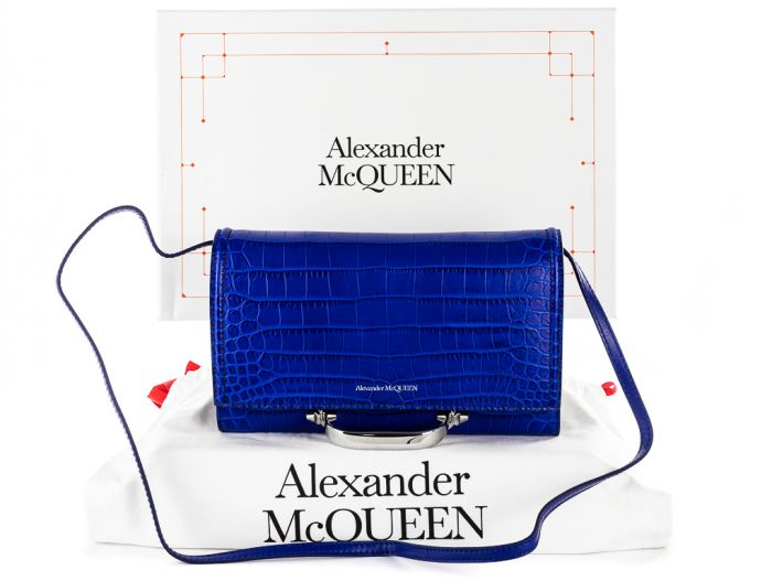 Alexander McQueen The Story Croc Embossed Clutch - Image 6