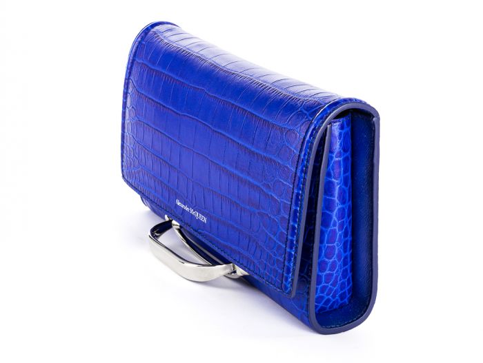 Alexander McQueen The Story Croc Embossed Clutch - Image 2