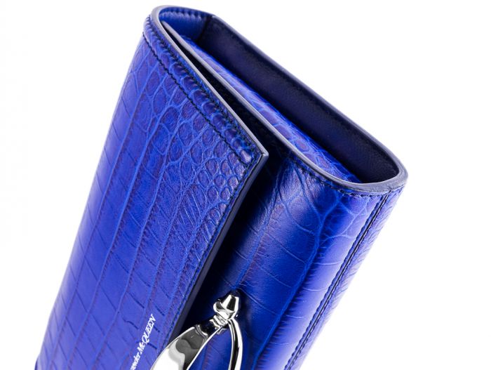 Alexander McQueen The Story Croc Embossed Clutch - Image 3