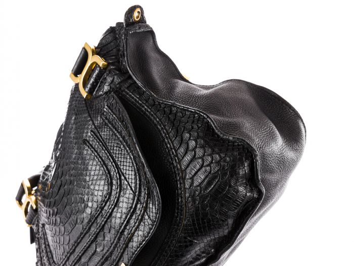 Chloe Marcie Python Satchel Crossbody Bag - Image 2