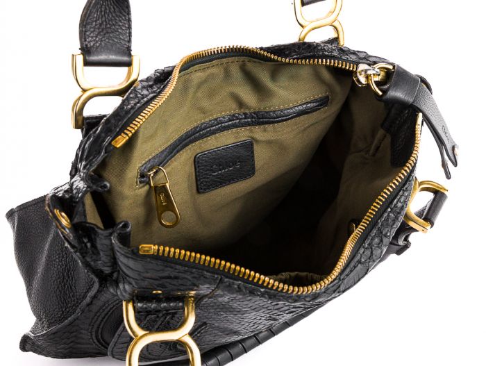 Chloe Marcie Python Satchel Crossbody Bag - Image 5