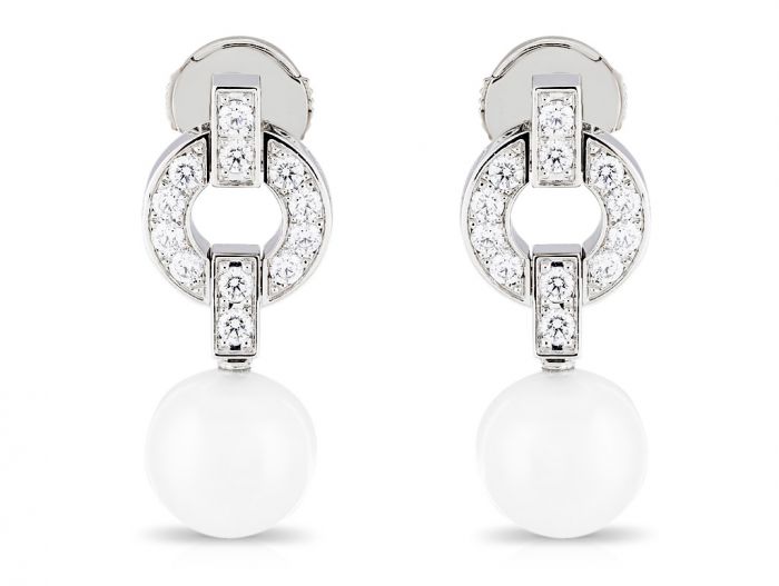 Cartier Himalia Pearl & Diamond Earrings