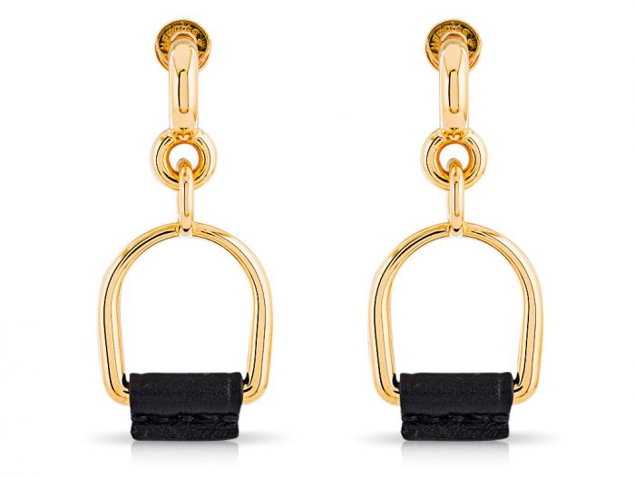 Hermes Heritage Equestre Etrier Earrings