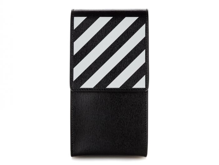 Off-White Diag-Strip Print Phone Holder - Image 6
