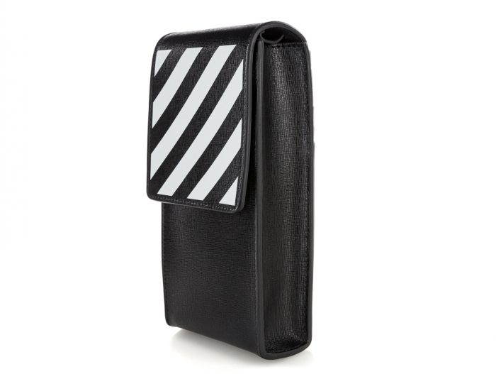 Off-White Diag-Strip Print Phone Holder - Image 2