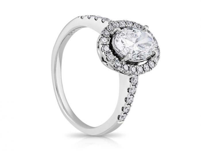 Oval Diamond Cluster Ring - Image 3