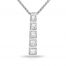 Princess Cut Diamond Pendant on Chain