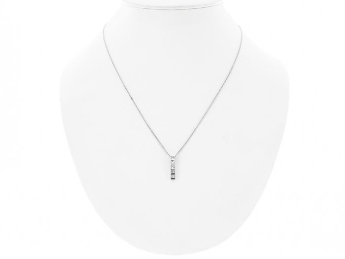 Princess Cut Diamond Pendant on Chain